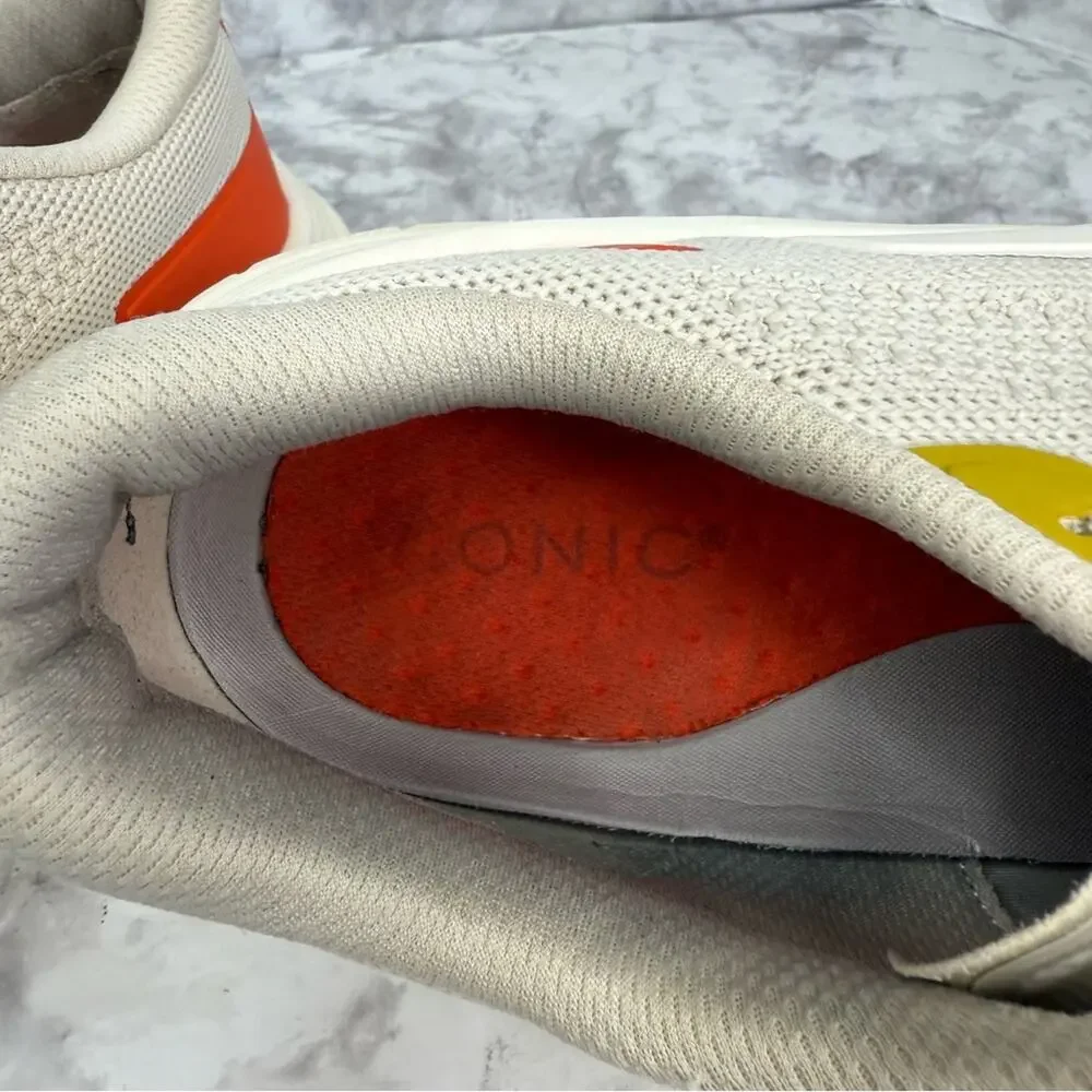 VIONIC Women’s Sz 8.5 Walk Max Sneaker Cream/Tangerine Tango Comfortable Mesh
